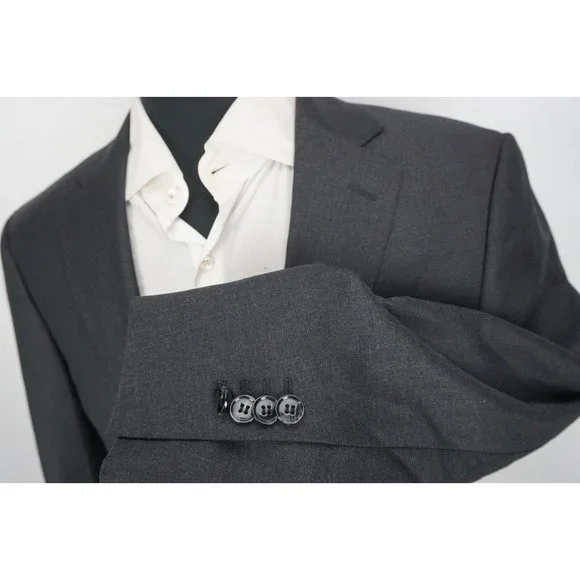 SuitSupply VBC Perennial S110s Wool Solid Gray Sport Coat Jacket Sz 39R